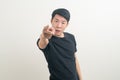 Young Asian man with angry and mad face Royalty Free Stock Photo