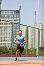 Young asian man playing basketball Royalty Free Stock Photo