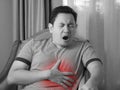 Young Man Having Chest Pain Royalty Free Stock Photo