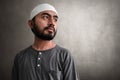 Young asian muslim man portrait