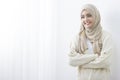 Young asian muslim woman in head scarf smile Royalty Free Stock Photo