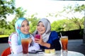 Young asian muslim woman in head scarf