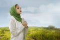 Young asian muslim woman look beauty with hijabstyle Royalty Free Stock Photo