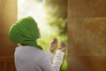 Young asian muslim woman look beauty wearing hijab style Royalty Free Stock Photo