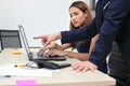 Young Asian partner working together in office. Teamwork business concept Royalty Free Stock Photo