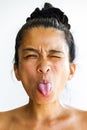 Woman Sticking Tongue Out