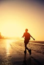 Young asian woman hiker hiking Royalty Free Stock Photo