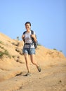 Young asian woman hiker outdoor Royalty Free Stock Photo