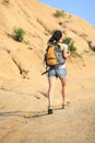 Young asian woman hiker outdoor Royalty Free Stock Photo