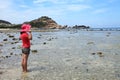 Young asian woman looking at the sea