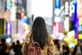 Young asian woman traveler traveling and shopping in Myeongdong street