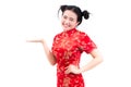 Young asian woman wearing chinese dress traditional cheongsam wi Royalty Free Stock Photo