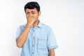 young Asians cover noses with their hands when flu