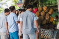 Young asians traveling group