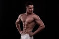 Young athlete bodybuilder man