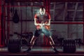 Young athlete practicing crossfit training Royalty Free Stock Photo