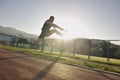 Young athlete running