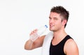 Young Athlethic man drining water Royalty Free Stock Photo