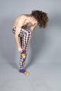 Young athletic ginger in pyjamas man studio portrait Royalty Free Stock Photo