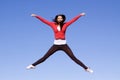 Young athletic woman jumping Royalty Free Stock Photo
