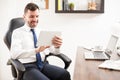 Young attorney using a tablet at work Royalty Free Stock Photo