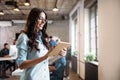 Young attractive architect working in modern office Royalty Free Stock Photo