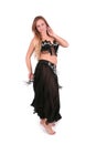 Young attractive belly dancer Royalty Free Stock Photo