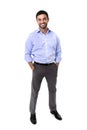 Young attractive business man standing in corporate portrait iso Royalty Free Stock Photo