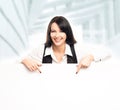 Young and attractive business woman working in office Royalty Free Stock Photo