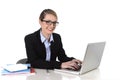 Young attractive businesswoman working happy smiling in success at work concept Royalty Free Stock Photo