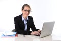 Young attractive businesswoman working happy smiling in success at work concept Royalty Free Stock Photo