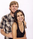 Young attractive couple smiling Royalty Free Stock Photo
