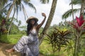 Young attractive happy afro american black woman tourist taking selfie portrait photo with mobile phone camera Royalty Free Stock Photo