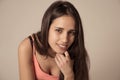 Young attractive latin woman posing looking sensual and beautiful. Beauty concept and lifestyle