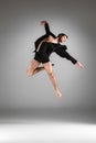 The young attractive modern ballet dancer jumping Royalty Free Stock Photo