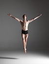 The young attractive modern ballet dancer jumping Royalty Free Stock Photo