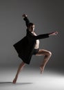 The young attractive modern ballet dancer on white Royalty Free Stock Photo