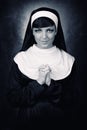Young attractive nun Royalty Free Stock Photo
