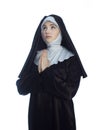 Young attractive nun. Royalty Free Stock Photo
