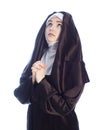 Young attractive nun. Royalty Free Stock Photo