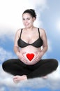 Young attractive pregnant woman Royalty Free Stock Photo