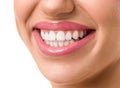 Young attractive woman face with a clean white teeth Royalty Free Stock Photo