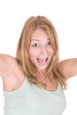 Young attractive woman screaming Royalty Free Stock Photo