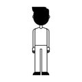 Young back man avatar character