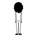 Young back woman avatar character