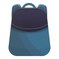 Young backpack icon, cartoon style