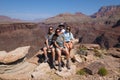 Young backpackers on the Tonto Trail in the Grand Canyon.