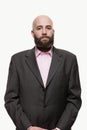 Young bald man with a beard Royalty Free Stock Photo