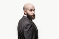 Young bald man with a beard Royalty Free Stock Photo