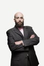 Young bald man with a beard Royalty Free Stock Photo